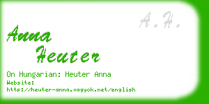 anna heuter business card